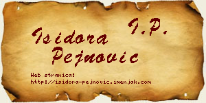 Isidora Pejnović vizit kartica